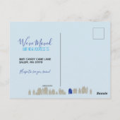 Wir haben die Ankündigung einer neuen Zuhause vers Postkarte (Rückseite)