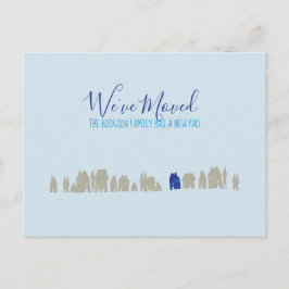 Wir haben die Ankündigung einer neuen Zuhause vers Postkarte