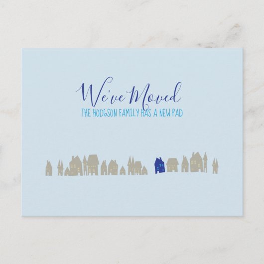 Wir haben die Ankündigung einer neuen Zuhause vers Postkarte (Vorderseite)