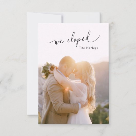 Wir haben die Ankündigung eines schönen Script Wed (Vorderseite)