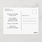 Wir haben die Ankündigung "Hunde bewegen" verschob Postkarte (Rückseite)