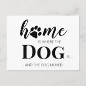 Wir haben die Ankündigung "Hunde bewegen" verschob Postkarte (Vorderseite)