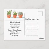 Wir haben die Ankündigung "New Address Garden Grow Postkarte (Rückseite)