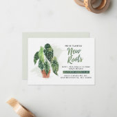 Wir haben die Ankündigung "New Roots Moving" gepla (Vorderseite/Rückseite Beispiel)