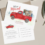 Wir haben die Ankündigung "Red Truck Classic Movin Postkarte<br><div class="desc">Teilen Sie Ihre Begeisterung für Ihren Umzug mit Freunden und Familie! Diese klassische Vintage Truck Wasserfarbe haben wir verschoben Ankündigungskarte hat sowohl dekorative Skripte, und moderne Schriftart können Sie leicht anpassen, indem Sie auf die Schaltfläche "Personalisieren" klicken. Planen Sie ein häusliches Party? Passen Sie diese Postkarte einfach an, um die...</div>
