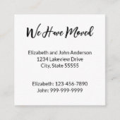 Wir haben die Ankündigung, Schwarz und Skript zu b Begleitkarte (Vorderseite)