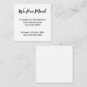 Wir haben die Ankündigung, Schwarz und Skript zu b Begleitkarte (Vorne/Hinten)