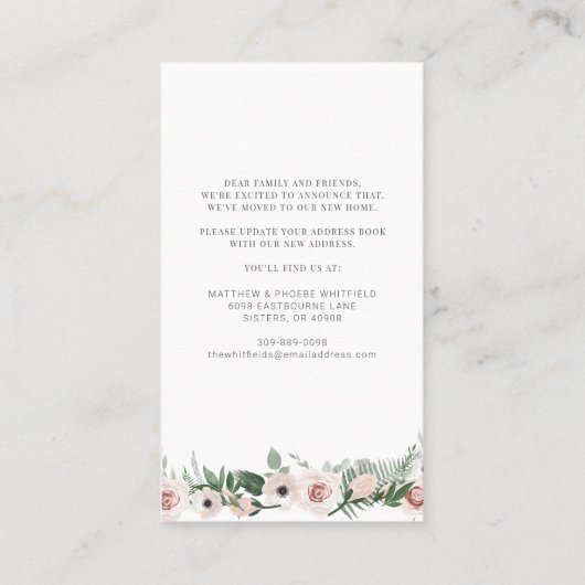 Wir haben die Ankündigung über den Umzug einer neu (Rückseite)