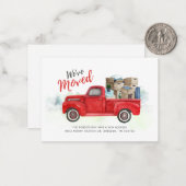 Wir haben die Ankündigung über den Umzug von Red T (Vorderseite/Rückseite Beispiel)