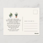 Wir haben die Ankündigung über den Wechsel des sch Postkarte (Rückseite)