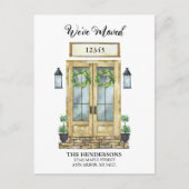 Wir haben die Ankündigung über die Wasserfarbentür Postkarte (Vorderseite)