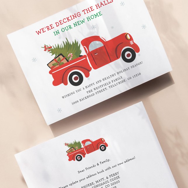Wir haben die Ankündigung über Weihnachtsfeiertage (Christmas Holiday Moving Announcement Front and Back)