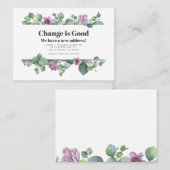 Wir haben die Ankündigung "Umzug der Eukalyptus-Ad (Vorne/Hinten)