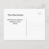 Wir haben die Ankündigung verschoben, die Postkart Postkarte (Rückseite)