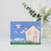 Wir haben die Ankündigung verschoben Postkarte (Stehend Vorderseite)