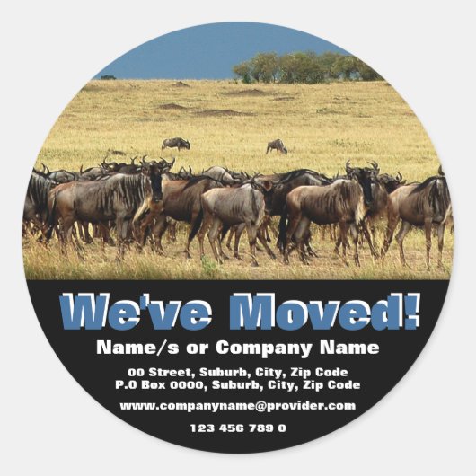 Wir haben die Ankündigung verschoben Runder Aufkleber (Vorderseite)