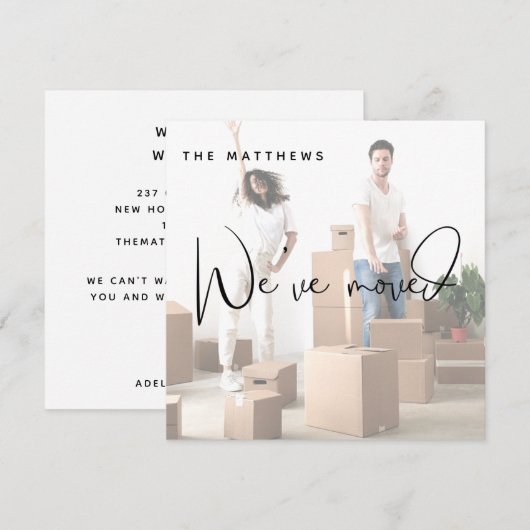 Wir haben die Ankündigung von Adressänderungen im  (Vorne/Hinten)