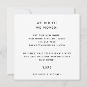 Wir haben die Ankündigung von Adressänderungen im  (Rückseite)