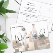 Wir haben die Ankündigung von Adressänderungen im Postkarte