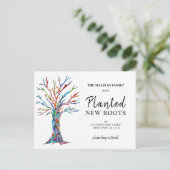 Wir haben die Ankündigung von Familienbaum-Postkar (Stehend Vorderseite)