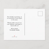 Wir haben die Ankündigung von Foto verschoben Post (Rückseite)