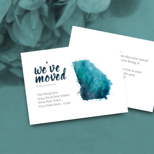 Wir haben die Ankündigung "Watercolor Georgia" ver Begleitkarte