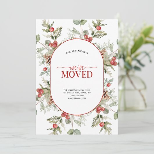 Wir haben die Ankündigung "Winter Pine Berry Movin (Stehend Vorderseite)