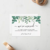 Wir haben die Ankündigungskarte für Grüne verschob Mitteilungskarte (Vorderseite/Rückseite Beispiel)