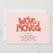 Wir haben die Aquarellschrift verschoben Ankündigung (Vorderseite)