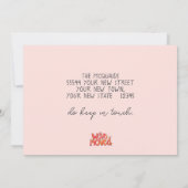 Wir haben die Aquarellschrift verschoben Ankündigung (Rückseite)