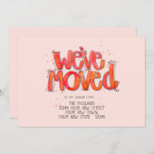 Wir haben die Aquarellschrift verschoben Ankündigung (Vorne/Hinten)