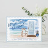 Wir haben die Aquarelltür am Küstenstrand verschob Ankündigung (Stehend Vorderseite)