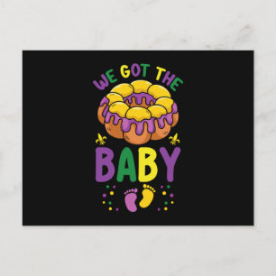 Wir haben die Baby Mardi Gras Schwangerschaftsankü Postkarte