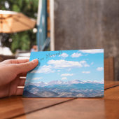 Wir haben die Berge neu angekündigt Ankündigungspostkarte