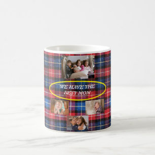 Wir haben die beste Mama in Karierten 4 Fotos Free Kaffeetasse