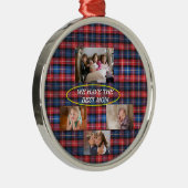 Wir haben die beste Mama Kariert Freestyle Schrift Ornament Aus Metall (Rechts)