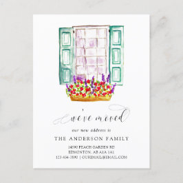 Wir haben die Blume "Wasserfarbenfenster" Niedlich Ankündigungspostkarte