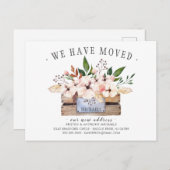 Wir haben die Boho Blume Box bewegt Ankündigung (Vorne/Hinten)