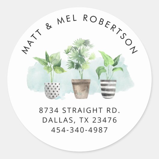 Wir haben die botanische Rücksendeadresse der Wass Runder Aufkleber (Vorderseite)