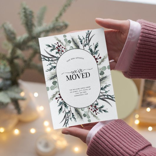 Wir haben die botanische Winterankündigung auf der Ankündigungspostkarte