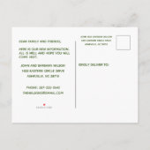 Wir haben die Classic City Apartments verschoben Ankündigungspostkarte (Rückseite)