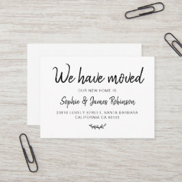 Wir haben die Einfache neue Zuhause Moving Insert  Visitenkarte