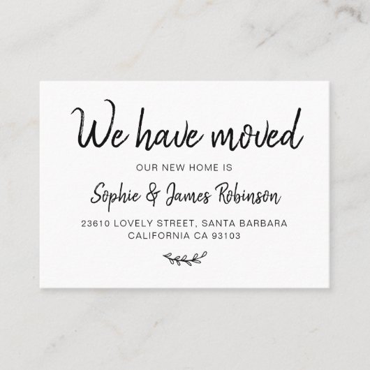 Wir haben die Einfache neue Zuhause Moving Insert Visitenkarte (Vorderseite)