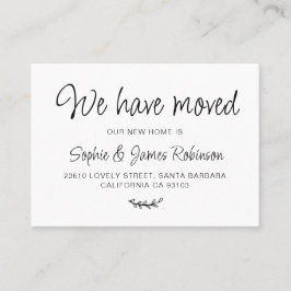 Wir haben die Einfache neue Zuhause Moving Insert  Visitenkarte