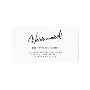 Wir haben die einfache Rücksendeadresse verschoben Adressaufkleber