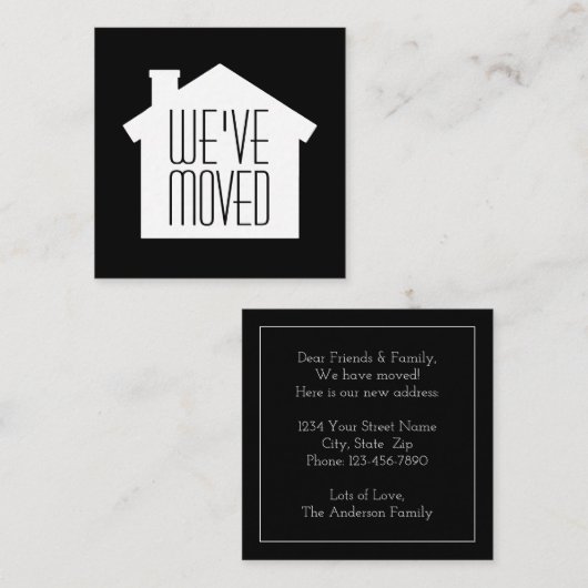 Wir haben die Einfaches Modernes Zuhause neu einge Begleitkarte (Vorne/Hinten)