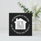 Wir haben die Einladung zu einer neuen Adresse ver (Stehend Vorderseite)