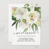 Wir haben die elegante botanische Peonbewegung der Ankündigungspostkarte (Vorne/Hinten)