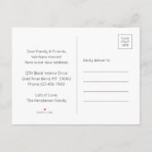 Wir haben die elegante Schwarz-Gold-Moderne in Bew Ankündigungspostkarte (Rückseite)