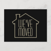 Wir haben die elegante Schwarz-Gold-Moderne in Bew Ankündigungspostkarte (Vorderseite)